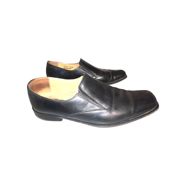 Mercanti Florentini made in Italy Men’s Black leather guessed loafer size 10.5M - Picture 4 of 12